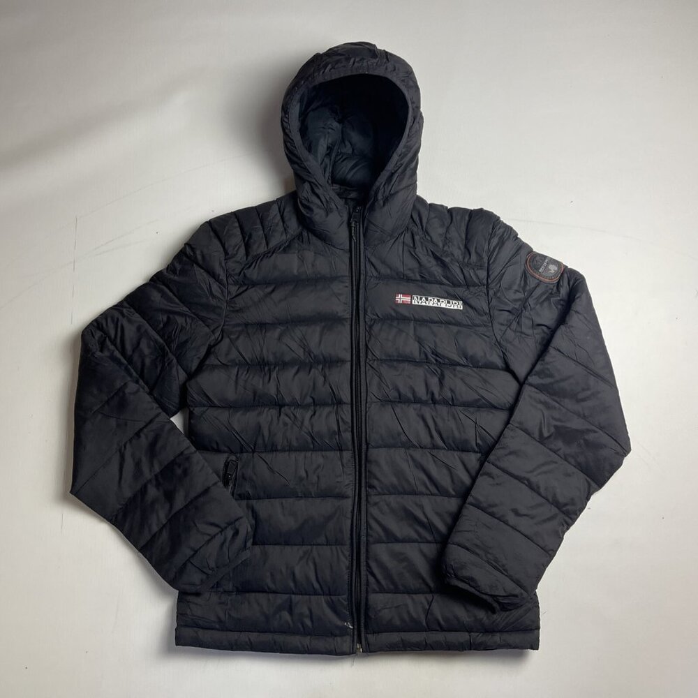 Napapijri Lightweight puffer geographic Hooded jacket Black - Men Small